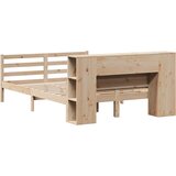  s regalom za knjige bez madraca 135x190 cm od borovine | shoptok.hr
