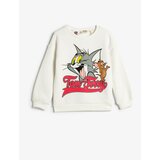 Koton Tom and Jerry Sweatshirt Licensed Rack Long Sleeve Crew Neck Cene