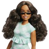  Barbie: Modna lutka Fashionista v zeleno-beli karirani obleki - | Shoptok.si