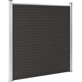 PANEL za ogradu WPC 180 x 186 cm crni | shoptok.hr