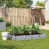 vidaXL Vrtno korito sivo 150x100 cm trdna borovina | Shoptok.si