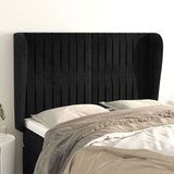  Uzglavlje s ušima crno 147x23x118/128 cm baršunasto Cijene