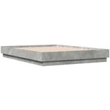  Okvir kreveta boja betona 135 x 190 cm od konstruiranog drva | shoptok.hr