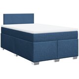  Krevet s oprugama i madracem plavi 120 x 200 cm od tkanine | shoptok.hr