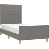  Okvir za krevet bez madraca tamnosivi 90x200 cm od tkanine | shoptok.hr