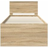  Krevetna konstrukcija s uzglavljem Sonoma hrast 75 x 190 cm | shoptok.hr