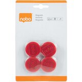  MAGNET FI-30MM PK4 NOBO 1901449 CRVENI BLISTER | Shoptok.si