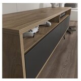 Hanah home tv polica flay walnut black | ePonuda.com