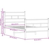  Okvir kreveta bez madraca s uzglavljem i podnožjem 80x200 cm | shoptok.hr