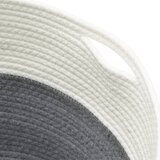  Košara za pohranu sivo-bijela Ø 40 x 35 cm pamučna | Eponuda.com