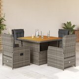 vidaXL 5-dijelni vrtni blagovaonski set sivi od poliratana | shoptok.hr