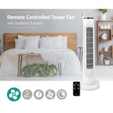 Nedis FNTR13CWT40 - Stubasti ventilator 50W/230V beo + daljinski upravljač | Eponuda.com