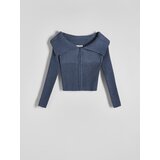 Reserved - Pulover s ovratnikom - steel blue | shoptok.hr