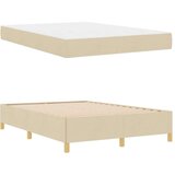 Box Konstrukcija postelje z vzmetnico krema 140 x 190 cm blago, (5000128263) | Shoptok.si