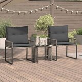  Set vanjskog namještaja 7 pcs Siva i tamno siva poliratan | shoptok.hr