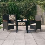  3-dijelni vrtni blagovaonski set s jastucima crni | shoptok.hr