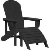 vidaXL 3-dijelni set za opuštanje u vrtu Crni HDPE | shoptok.hr