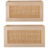 Bloomingville Dekorativne drvene kutije za pohranu u setu 2 kom u prirodnoj boji 39x29x20 cm Piana – | shoptok.hr