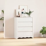  Komoda Drammen Bijelo 76,5 x 40 x 91 cm Čvrsto borovo drvo | shoptok.hr