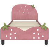  za djecu s uzglavljem Ružičasta 90 x 190 cm Baršun | shoptok.hr