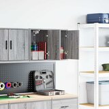 vidaXL Garažne stenske omare 2 kosa siva sonoma inženirski les | Shoptok.si
