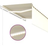  Automatska tenda s roletom i senzorom LED 3,5 x 2,5 m krem | shoptok.hr