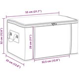  Kutija za pohranu s prozirnim bočnim oknom 2 pcs Siva - Siva 2 55 x 35 x 32 cm | shoptok.hr