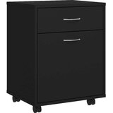 vidaXL Omarica na kolesih črna 45x38x54 cm iverna plošča | Shoptok.si
