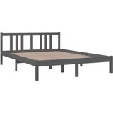  Posteljni okvir siv iz trdnega lesa 140x200 cm, (20646404) | Shoptok.si