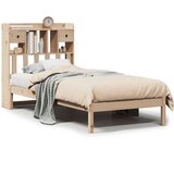  Knjižna postelja brez vzmetnice bela 75x190 cm trdna borovina, (21532713) | Shoptok.si