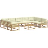  Set vanjskih sofa 10 kom. Bijela i krem | shoptok.hr