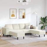  Kauč za dnevni boravak 3 pcs Krema 250 x 188 x 76 cm | shoptok.hr