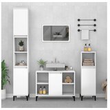  Omarica za umivalnik bela 80x33x60 cm inženirski les | Shoptok.si