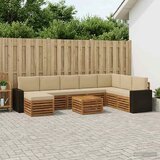  Set vanjskih sofa 9 kom. Prirodna i bež | shoptok.hr