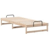  Krevetna konstrukcija Smeđa 100 x 220 cm Čvrsto borovo drvo | shoptok.hr