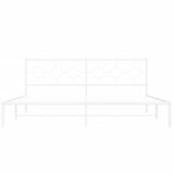  Metalni okvir za krevet s uzglavljem bijeli 193x203 cm | shoptok.hr
