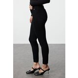 Trendyol Ženske traperice Skinny black krema | Eponuda.com