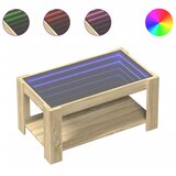  Stolić za kavu LED boja hrasta 93x53x45 cm konstruirano drvo | shoptok.hr
