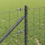 Euro ograda s špicama 50 x 0,4 m Čelik premazan PVC-om Siva | shoptok.hr