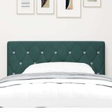 vidaXL Naslon za glavo s kristalnimi gumbi, oblazinjen temno zeleni 90 cm žamet | Shoptok.si