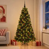  Umjetno božićno drvce s kuglicom 240 cm 300 LED lampica - 240 cm s LED-ima i crnim lopticama | shoptok.hr