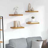  Polica na zidu 4 pcs Smeđa 40 x 23 5 x 4 cm Konstruirano drvo | shoptok.hr