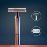 King C. Gillette brijač + 5 žileta double edge Slike