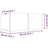 TV ormarić boja dimljenog hrasta 80x30x30 cm konstruirano drvo | shoptok.hr