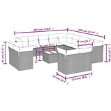 vidaXL 14 kosov Garden Sofa Set z blazinami Brown Poly Rattan | Shoptok.si
