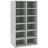 vidaXL Stojalo za čevlje betonsko sivo 54x34x100 cm iverna plošča | Shoptok.si