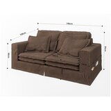 Ropez Temno rjava sedežna garnitura 196 cm Nora – | Shoptok.si