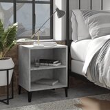  Noćni ormarić s metalnim nogama boja betona 40 x 30 x 50 cm | shoptok.hr