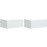  Noćni ormarić za montažu na zid 2 pcs Bijela 49 x 34,5 x 20 cm | Eponuda.com