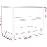 vidaXL ormarić za cipele sivi 60 x 34 x 45 cm od masivne borovine | shoptok.hr
